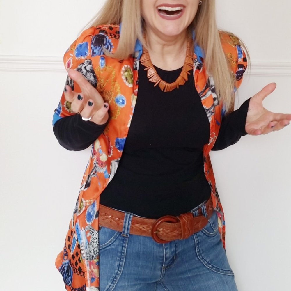 Refashioned Animal Print Cardigan (S/M)